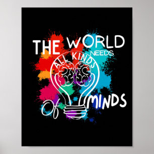 Poster O Mundo Precisa De Todos Os Tipos De Atenção Ao Au