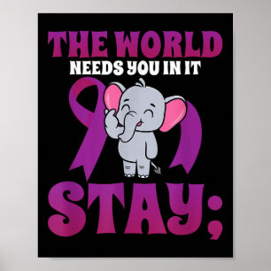 Poster O Mundo Todo Precisa De Você Elefante 988 Suicídio