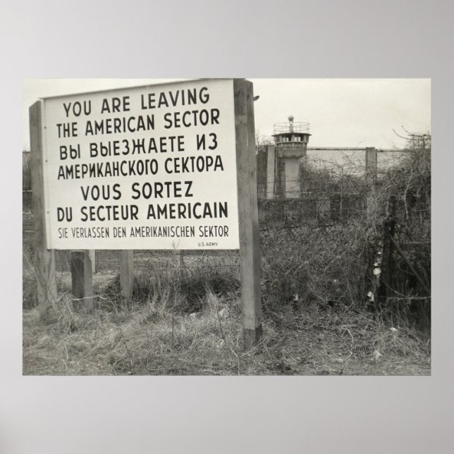 Poster O Muro de Berlim num bairro (Frente)