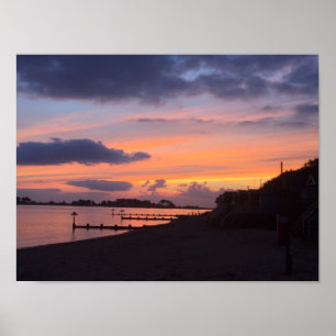 Poster O nascer do sol jorra em seguida um mar Norfolk