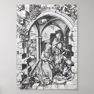 Poster O Nascimento de Jesus (por Martin Schongauer)