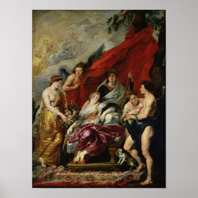 Póster O nascimento de Luís XIII em Fontainebleau (Frente)