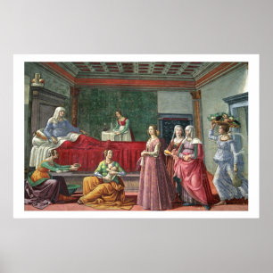 Póster O nascimento de St John o baptista (fresco) (veja