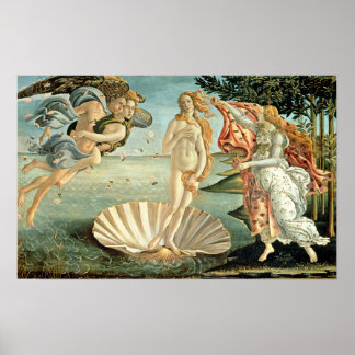 Póster O Nascimento de Vênus, c.1485 (tempera na canvas)