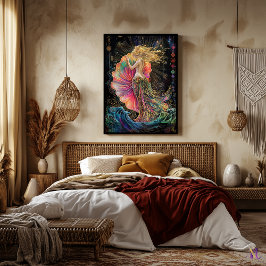 Poster O Nascimento de Vênus Fantasia Art Nouveau