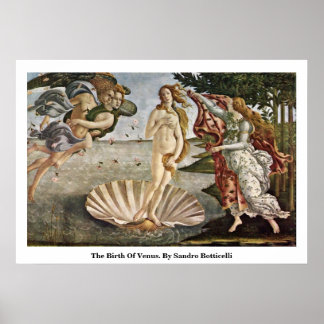 Póster O Nascimento De Vênus. Por Sandro Botticelli