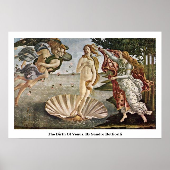 Póster O Nascimento De Vênus. Por Sandro Botticelli (Frente)