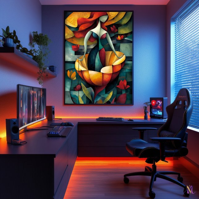 Poster O Nascimento de Vênus - Visão Minimalista Cubista (Criador carregado)