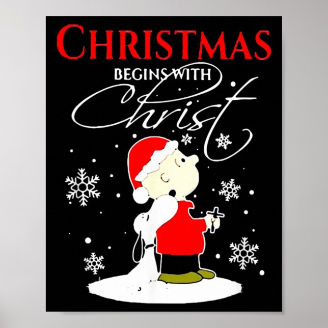 Poster O Natal Começa Com Cristo Presente De Natal (Frente)