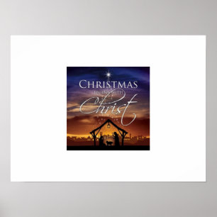 Poster O Natal começa com o Cristo