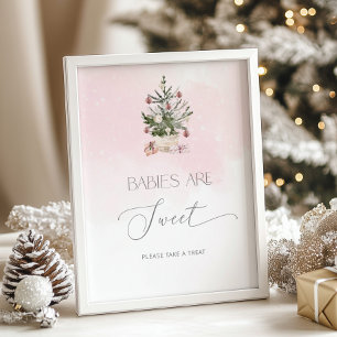 Poster O Natal cor-de-rosa é doce