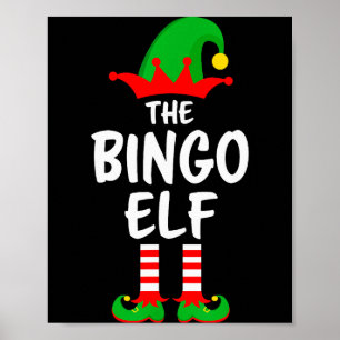 Poster O Natal da Família Correspondente do Elfo Bingo