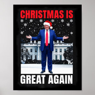 Poster O Natal é Ótimo de Novo Divertido Donald Trump Nat