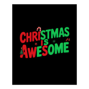 Póster O Natal É Uma Design De Arte Digital Incrível