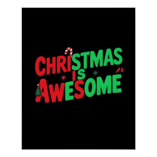 Póster O Natal É Uma Design De Arte Digital Incrível (Frente)
