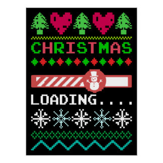 Póster O Natal Está Carregando Um Suéter De Natal Feio En