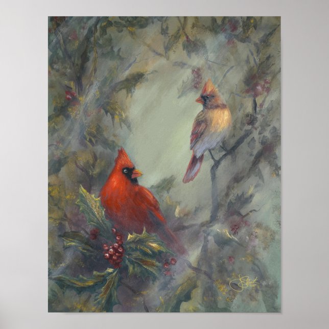Poster "O Natal Está Chegando" Cardinals (Frente)