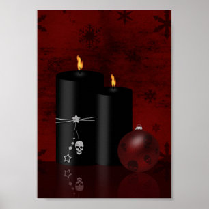 Póster O Natal gótico Candles o ornamento