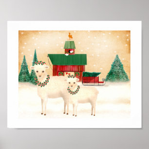 Póster O Natal na fazenda dos carneiros adiciona seu