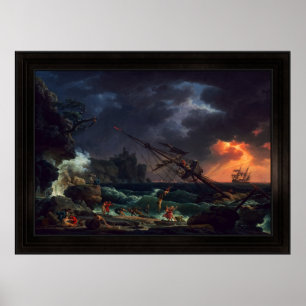 Poster O naufrágio de Claude Joseph Vernet