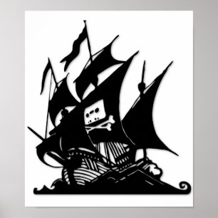 Poster O navio do logotipo Pirate Bay