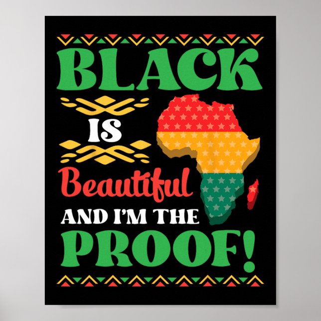 Poster O Negro é bonito e eu sou a prova da América Afric (Frente)