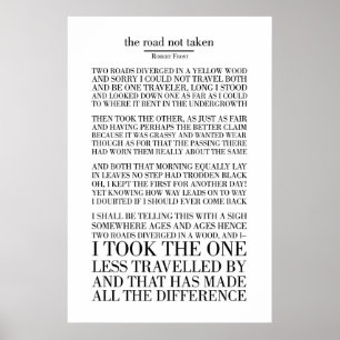 Poster O nenhum da estrada tomado por Robert Frost