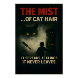 Póster O Nevoeiro do Terror do Cabelo de Gato Paródia 