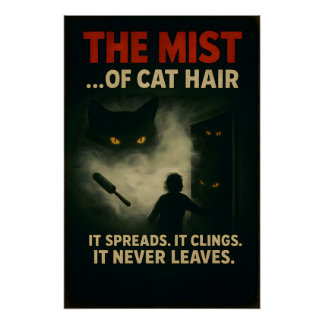 Póster O Nevoeiro do Terror do Cabelo de Gato Paródia