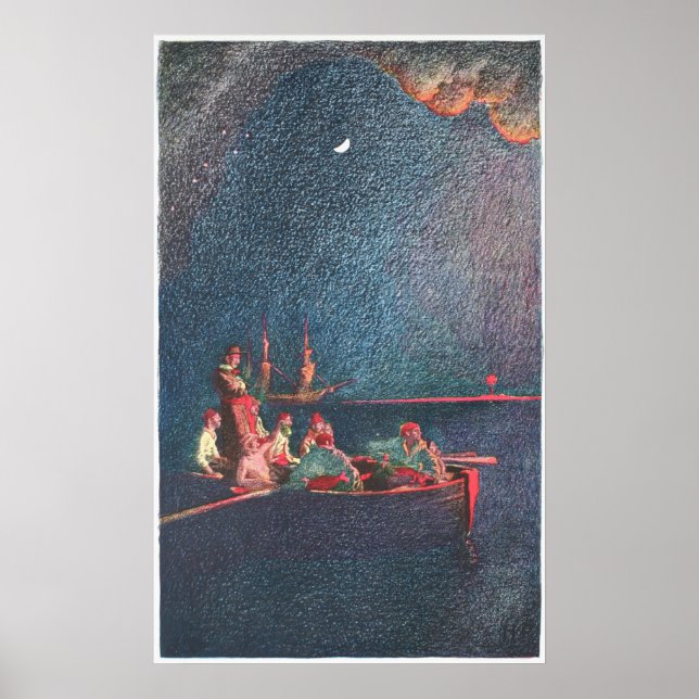 Póster O Nightboat do pirata (Frente)