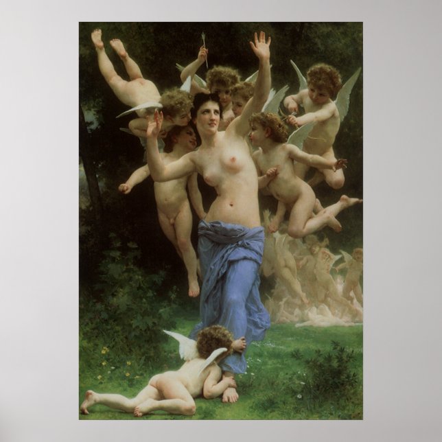 Póster O ninho dos Wasp de William Adolphe Bouguereau (Frente)