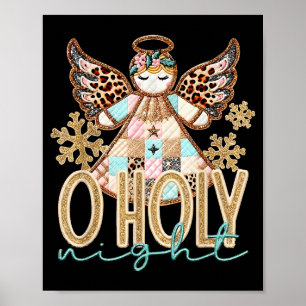 Poster Ó Noite Santa Anjo Remendado Cristão Jesus Cristo