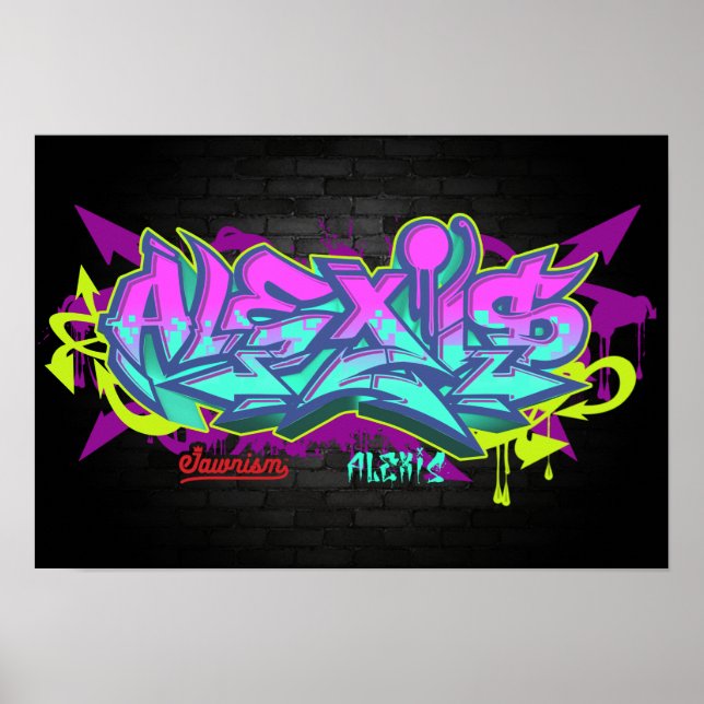 Poster O nome Alexis no grafite (Frente)