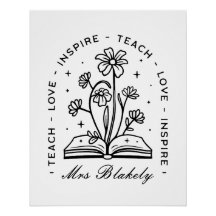 O nome personalizado do professor cita cottagecore