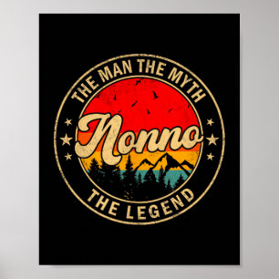 Poster O Nonno Mito Lenda Vintage Retro