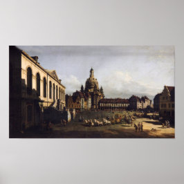 Poster O novo mercado em Dresden - Canaletto - Bellotto