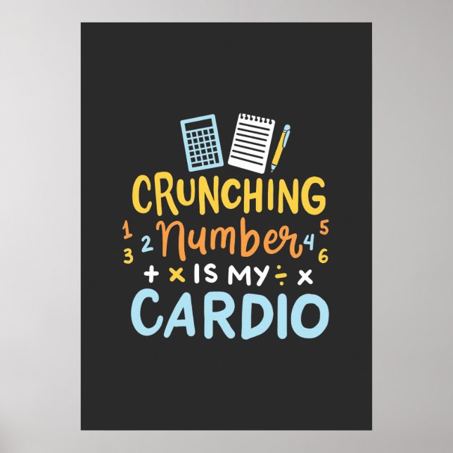 Poster O Número De Chamada Contabilista É Meu Cardio (Frente)