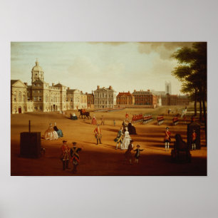 Póster O ò Footguards na parada em guardas de cavalo