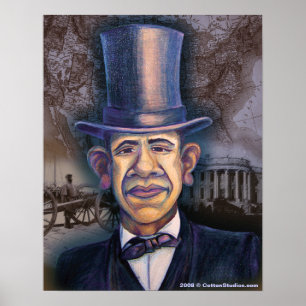 Póster O Obama - a paralela de Lincoln