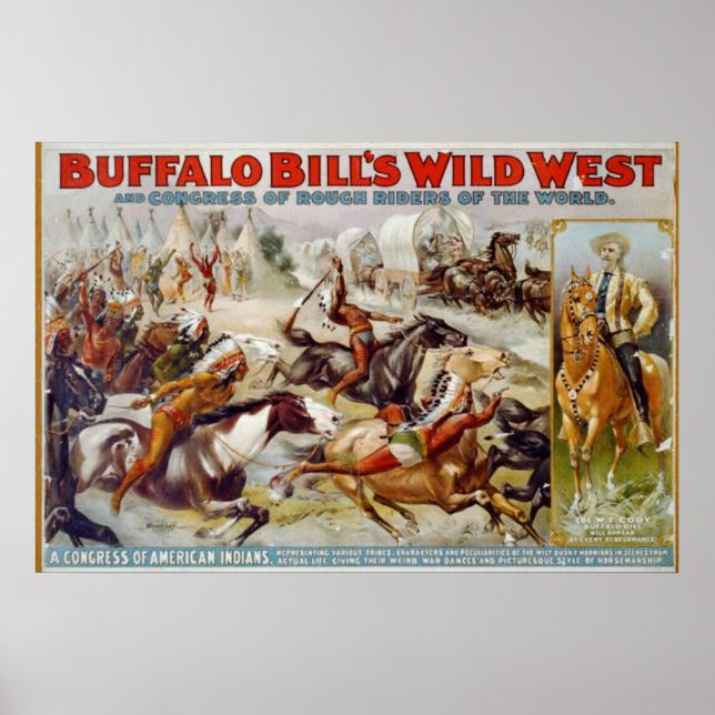Póster O Oeste Selvagem de Buffalo Bill (Frente)
