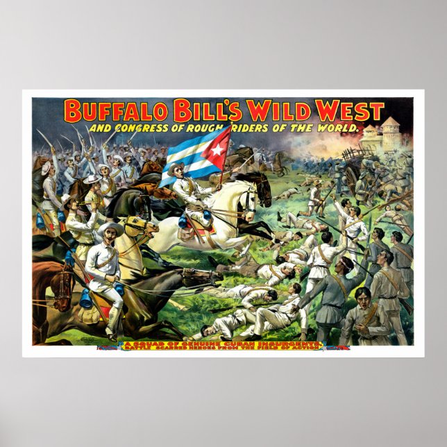 Poster O Oeste Selvagem de Buffalo Bill/Congresso de Cava (Frente)