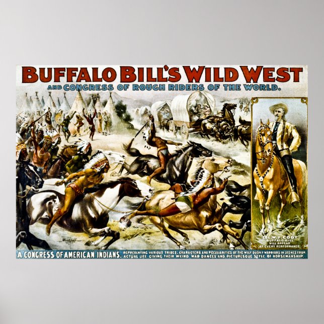 Póster O Oeste Selvagem de Buffalo Bill - Um Congresso de (Frente)
