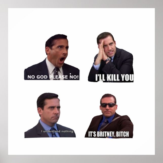 Poster O Office Micheal Scott Funny Memes Pack (Frente)