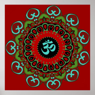 Póster O OM do caos imprime