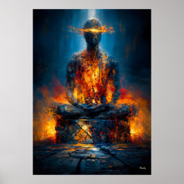 Poster O Oráculo Sem Rosto Expressionista Monumental