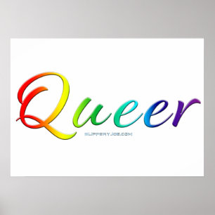 Poster O orgulho gay artístico queer do SlipperyJoe dá 