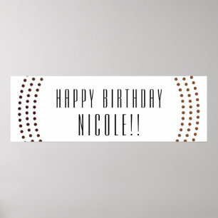 Póster O ouro pontilhado circunda a bandeira moderna do