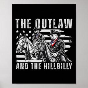 Poster O Outlaw E O Hillbilly Trump Jd Vance Us Fla