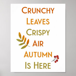 Poster O outono do Ar Crunchy Leaves Crises está aqui //