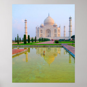 Poster O pacífico mundo famoso Taj Mahal em
